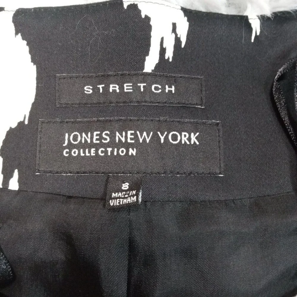 Jones New York‎ Womens Blazer Black 8 Lined Stretch Business Evening Jacket Coat